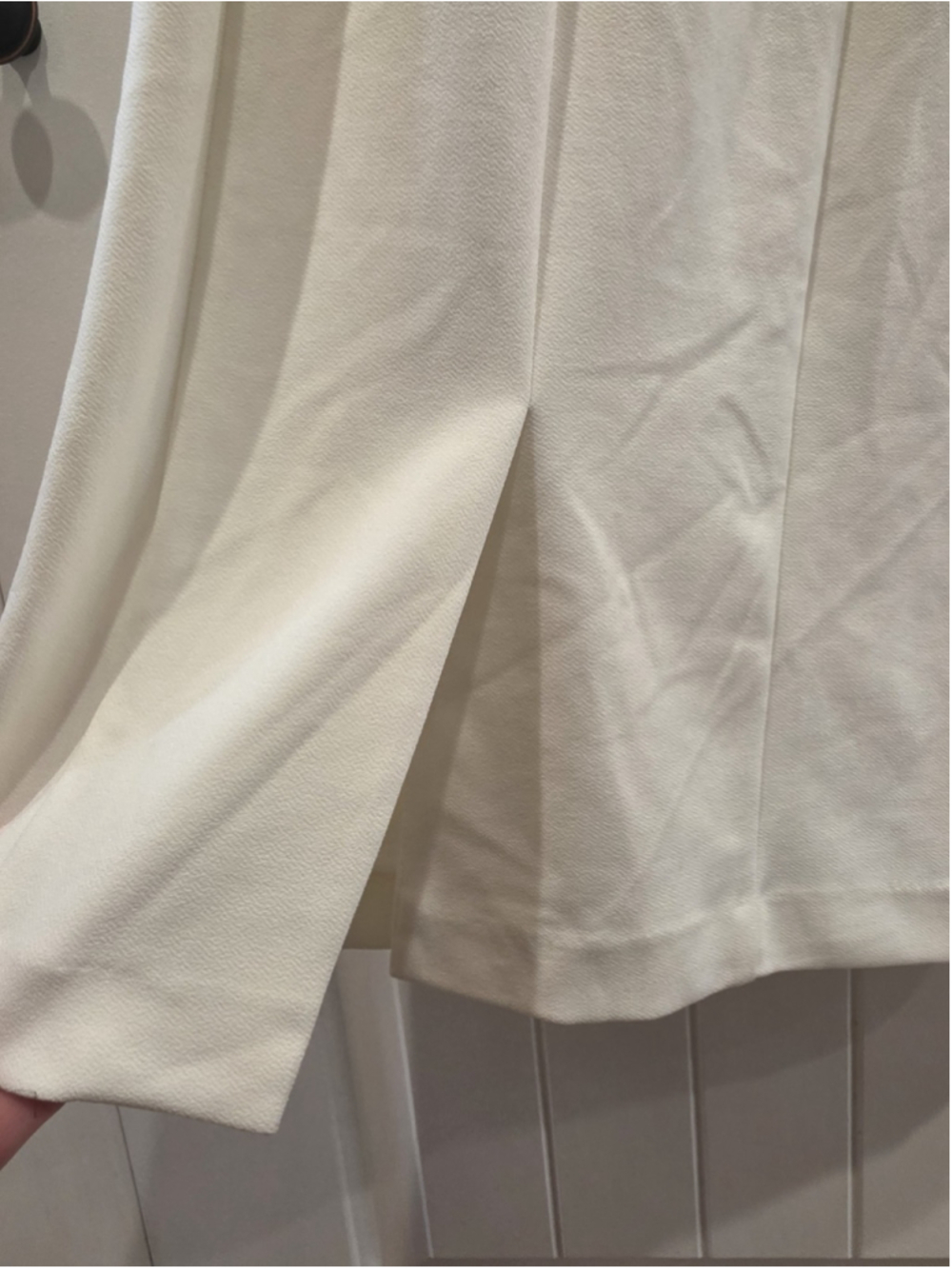 Vince Camuto One Shoulder Off White Bodycon Dress Sz 6 NWT Long Sleeve Midi Read - Picture 6 of 11
